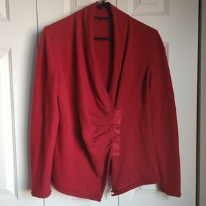 Lafayette 148 100% cashmere red sweater size L